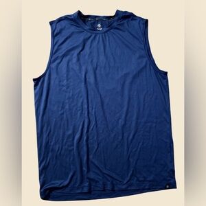Gaiam Men’s Navy Blue Sleeveless Tank Top Gym Yoga Activewear Shirt Size L